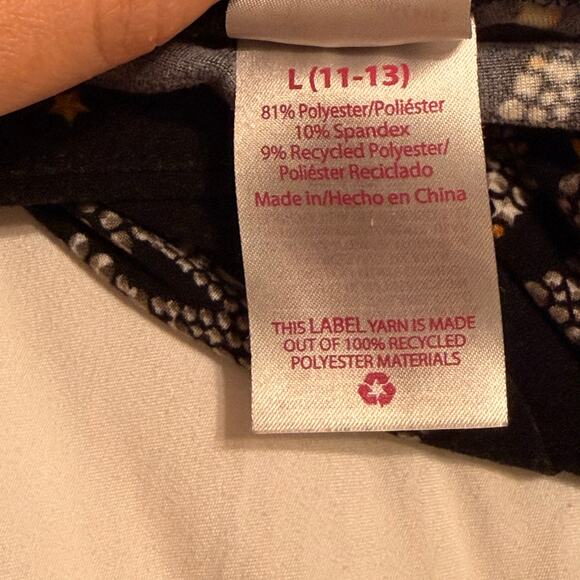 High-Waisted Black Celestial Skull & Crossbones Leggings -L - Picture 7 of 8